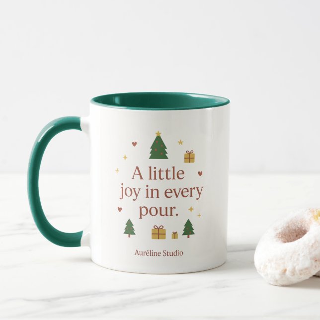 Joy in a Cup | Minimalist Christmas Mug Mugg (Med munk)