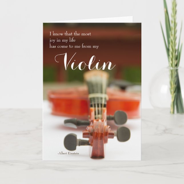 Joy in My Violin Quote Card Kort (Framsida)