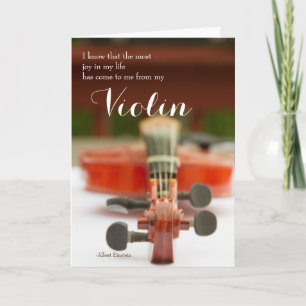 Joy in My Violin Quote Card Kort
