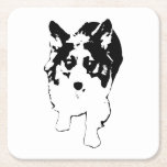 Joy in Rörelse, Sip by Sip Underlägg Papper Kvadrat<br><div class="desc">En corgis suddiga form gör att ditt kaffe bord får verkan och charm. Varje drink vilar på en lekfull påminnelse om hund energi.</div>