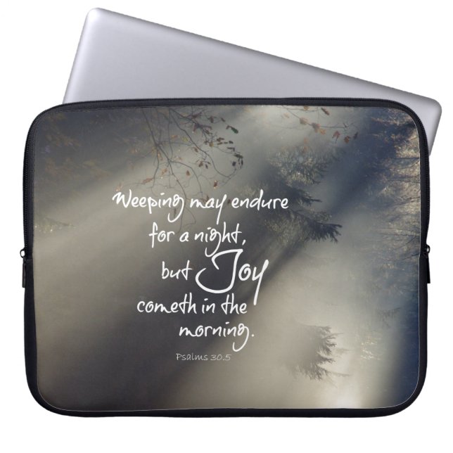 Joy in the God Bble Verse Laptop Sleeve (Framsidan)