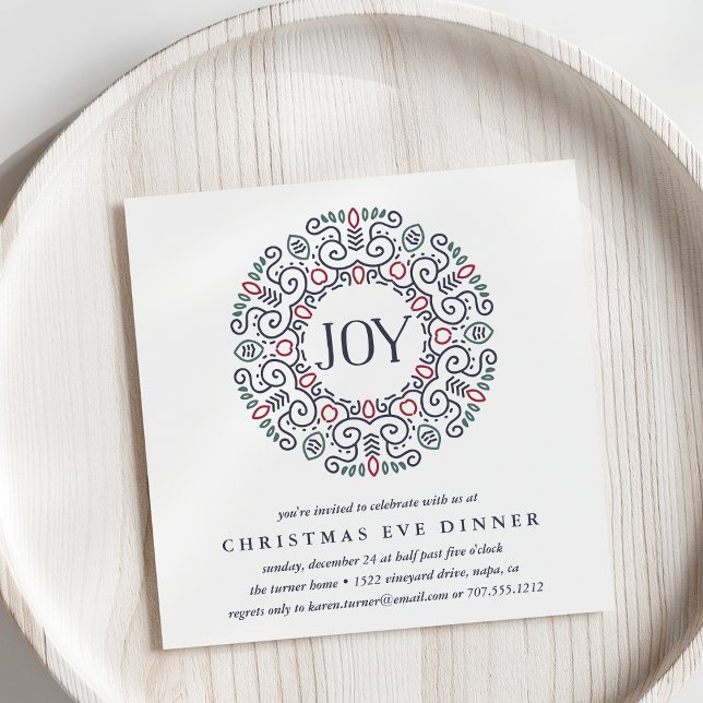 Joy | Inbjudan till jul-Kväll-middag (Skapare uppladdad)
