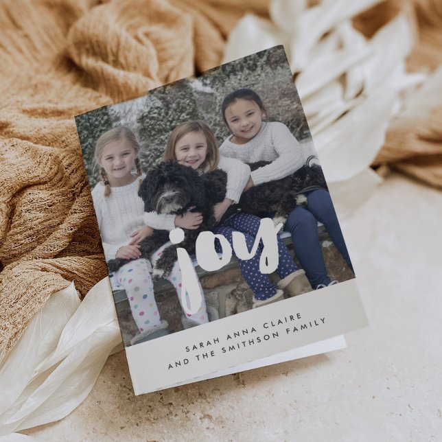 Joy Inspirational julfamiljs foto Helgkort (Skapare uppladdad)