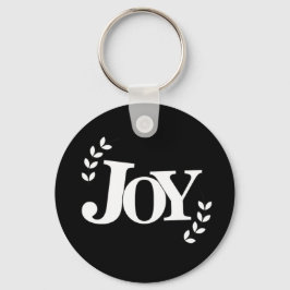 Joy Inspirational Quote Typography Nyckelring