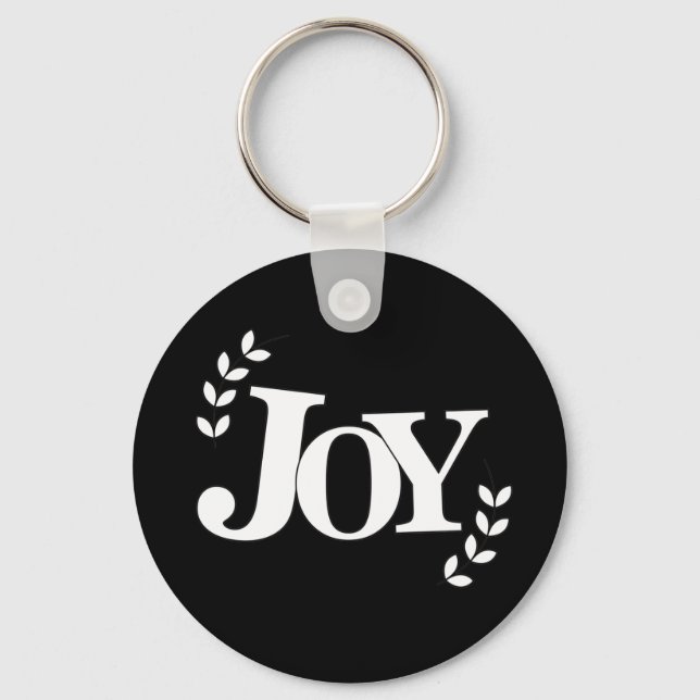 Joy Inspirational Quote Typography Nyckelring (Framsida)