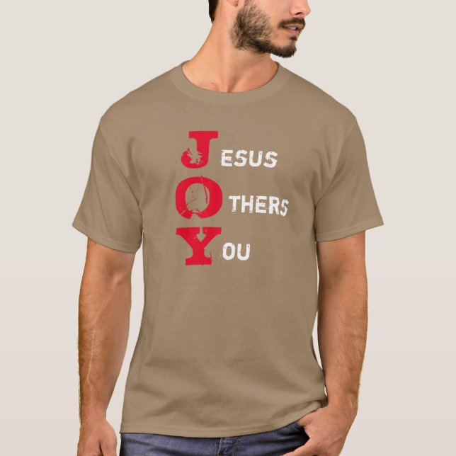 JOY Jesus andra du anpassar den T Shirt (Framsida)