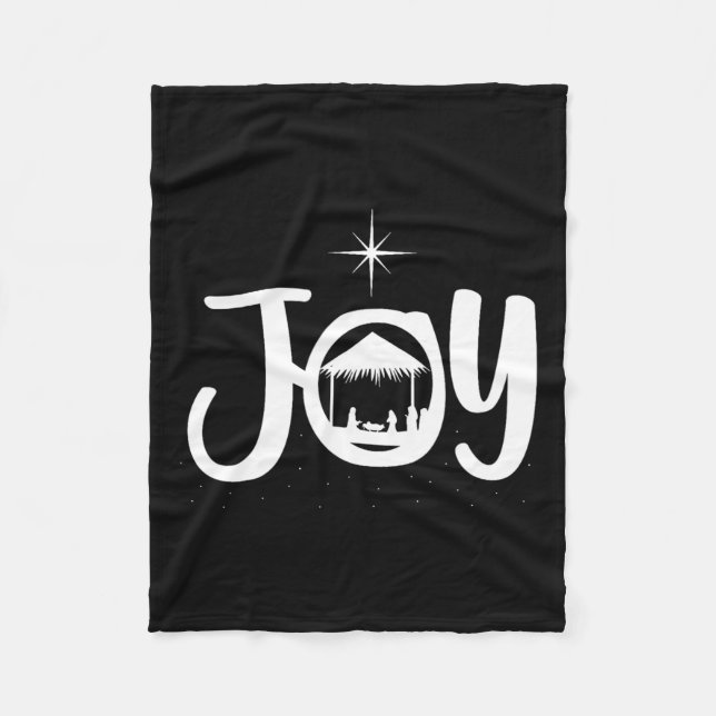 Joy Jesus Ntivity Scene Coola jul Julafton Chris Fleecefilt (Framsidan)