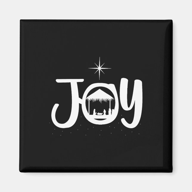 Joy Jesus Ntivity Scene Coola jul Julafton Chris Magnet (Framsidan)