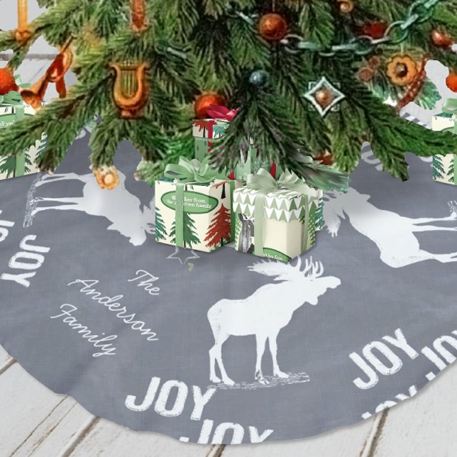 Joy Joy Moose Jul Julgransmatta Borstad Polyester (Skapare uppladdad)
