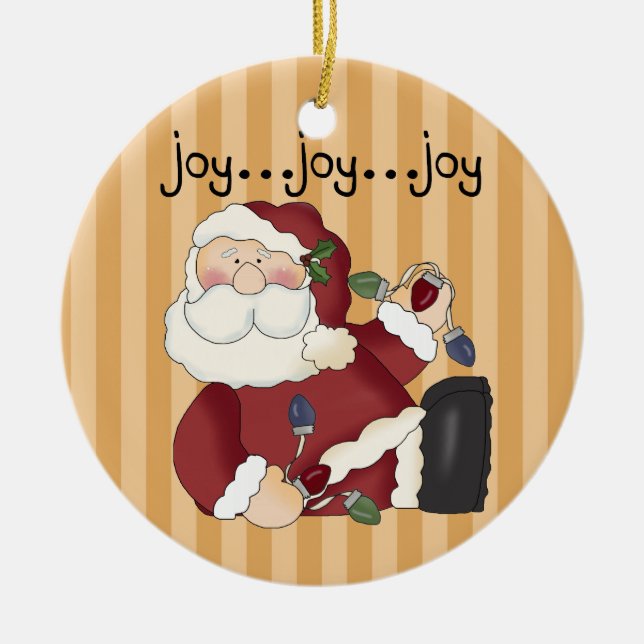 Joy Joy Santa Ornament (Framsidan)