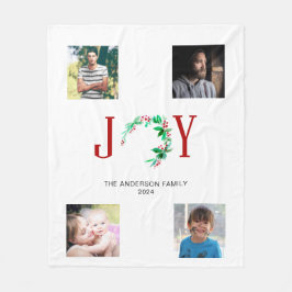 Joy jul 4 Photo Collage Family Bilder Fleecefilt