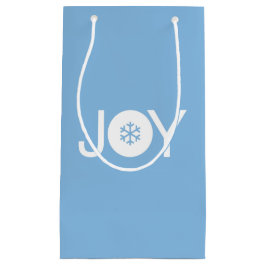 Joy jul Blue Gift Bag