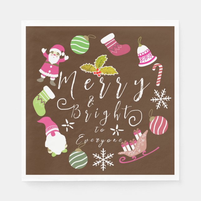 Joy jul Brown Pappersservett (Framsidan)