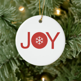 Joy jul Ceramic Ornament