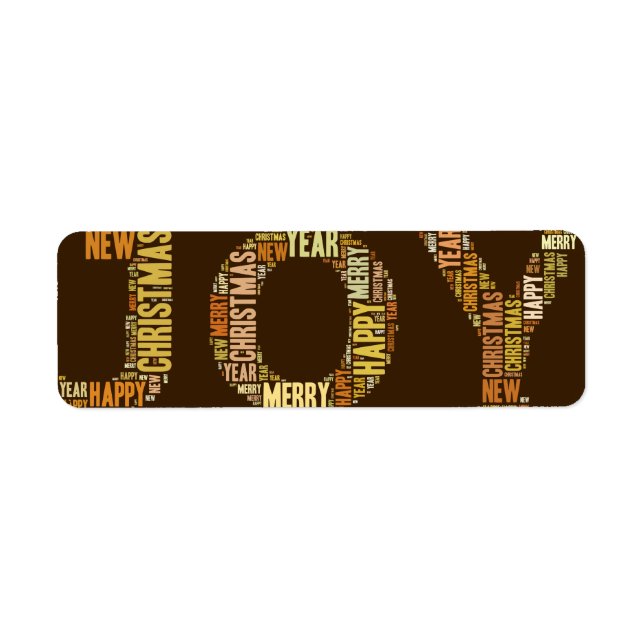 JOY, Jul, etikett Returadress Etikett (Framsidan)