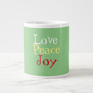 Joy Jul för fred i kärlek Jumbo Mugg