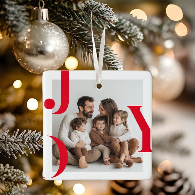 JOY-jul | Foto för personlig-familjen Julgransprydnad Keramik (Skapare uppladdad)