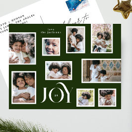 JOY | Jul | Fotokollage | Klassisk Grönt Helg Vykort