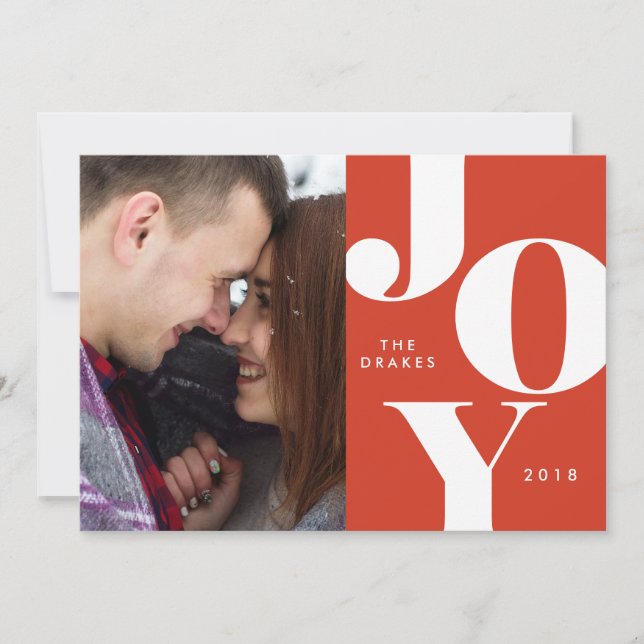 JOY jul fotokort / Högtider Inbjudningar (Framsida)