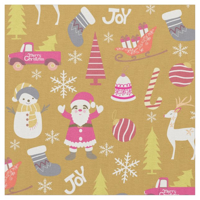 Joy jul Guld Tyg (Närbild)