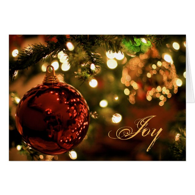 Joy jul hälsningskort (Framsidan Horizontal)