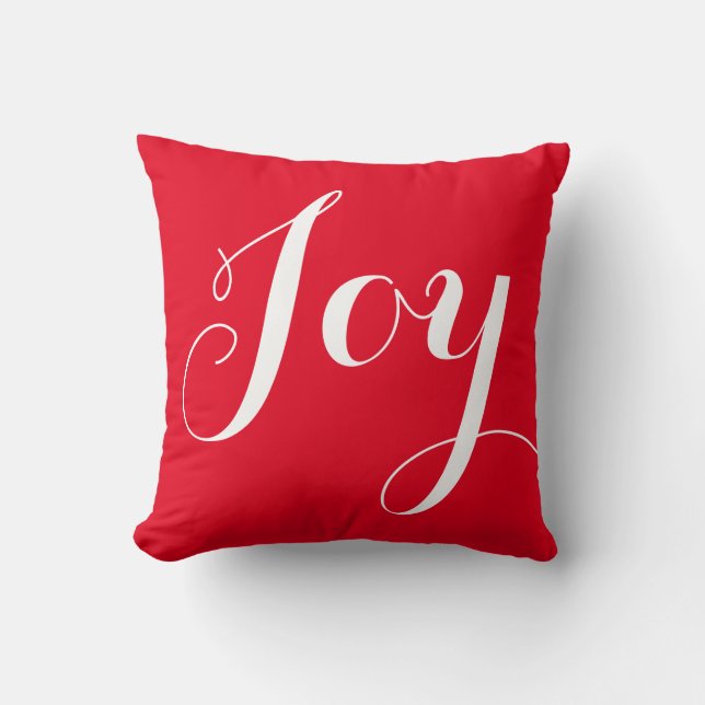 "Joy" Jul/Helgdag Dekorativ kudde (Framsida)
