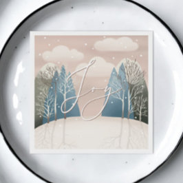 Joy jul Helgdag | Snowy Winter Woodland Pappersservett
