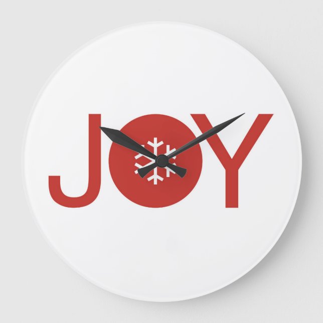 Joy jul Large Clock Stor Klocka (Framsida)