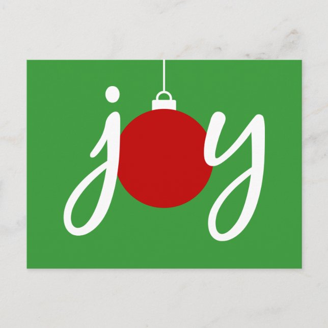 Joy jul Ornament Helgdag Postcard Helg Vykort (Framsida)