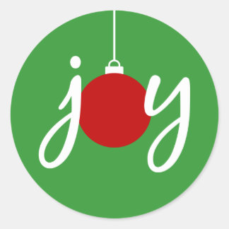 Joy jul Ornament Stickers Runt Klistermärke