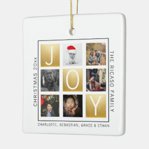 Joy Jul Personlig Photo Julgransprydnad Keramik