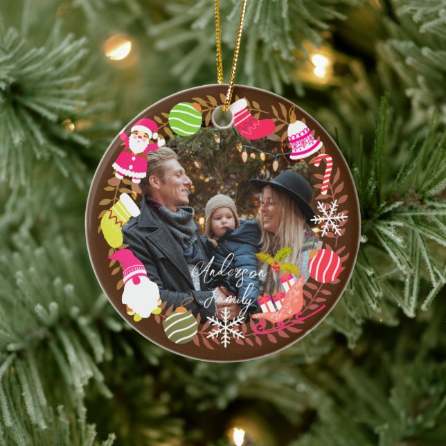 Joy jul Photo Brown Julgransprydnad Keramik (Träd)