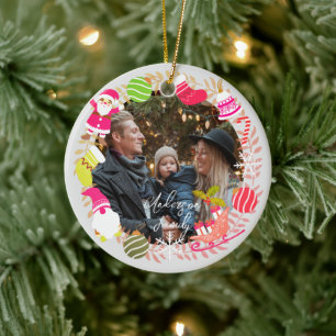 Joy jul Photo Grått Julgransprydnad Keramik