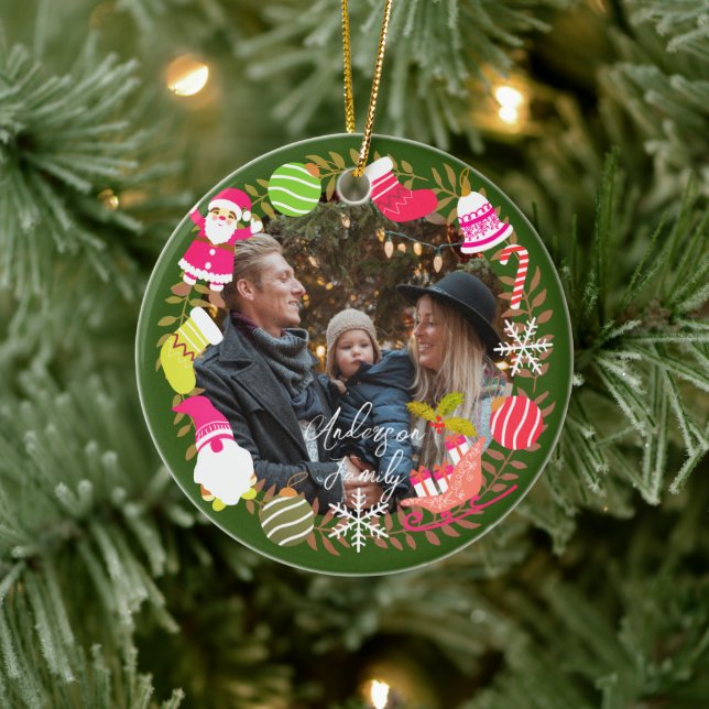 Joy jul Photo Grönt Julgransprydnad Keramik (Träd)