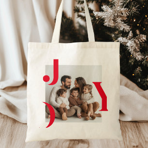 JOY Jul Photo Helgdag för personlig Tygkasse