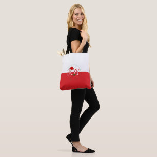Joy jul Red and White Tygkasse