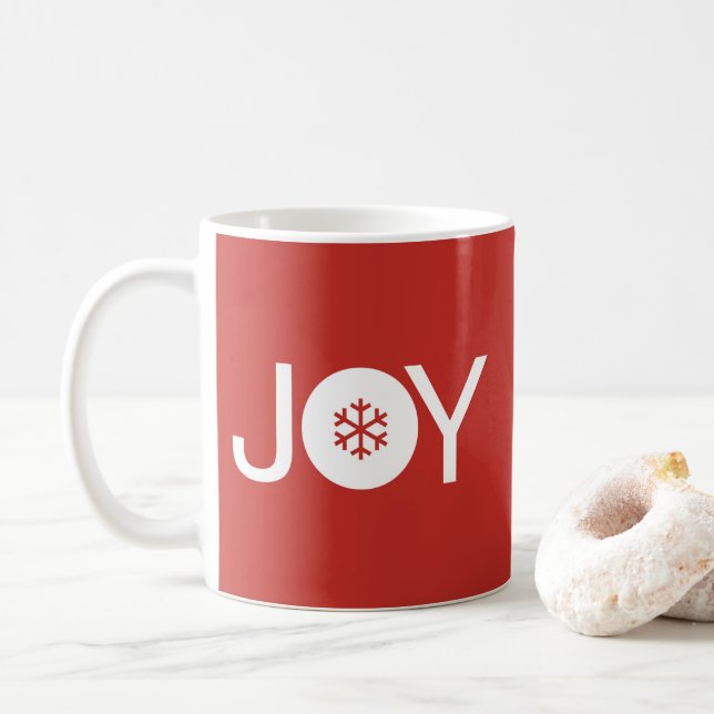 Joy jul Red Coffee Mugg (Med munk)