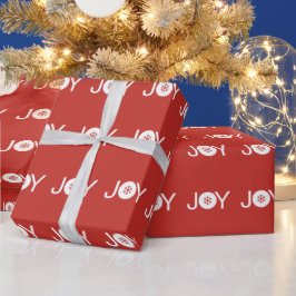 Joy jul Red Wrapping Papper Presentpapper