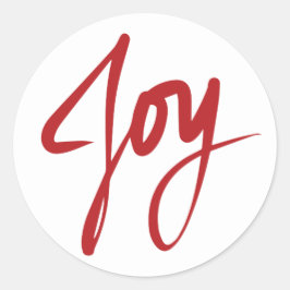 JOY Jul Round Sticker Runt Klistermärke