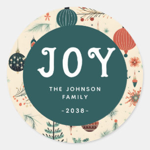 JOY! Jul Runt Klistermärke