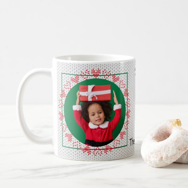Joy jul Sweater Photo Kaffemugg (Med munk)