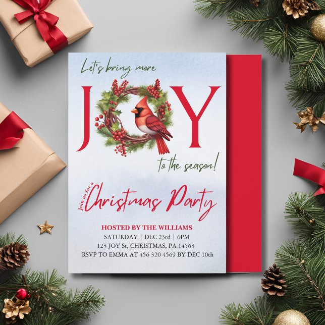 Joy | Julfest-inbjudan Inbjudningar (Invite them to the Christmas party you'll host with this modern invitation. Grab yours today!)