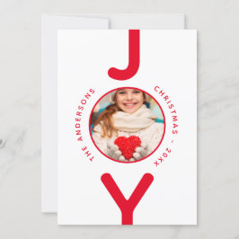 Joy Julfotovit rött enkelt kort