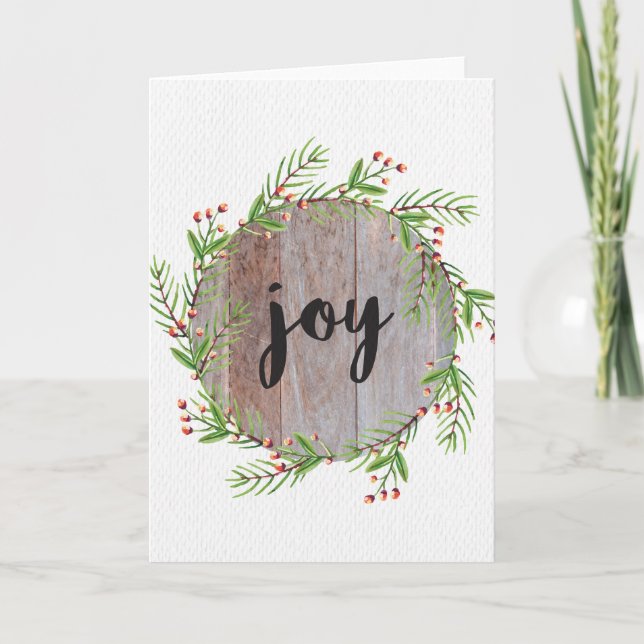 Joy - julhälsningskort helgkort (Framsida)