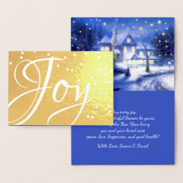 Joy. Juli Helgdag Luxury Folierat Kort