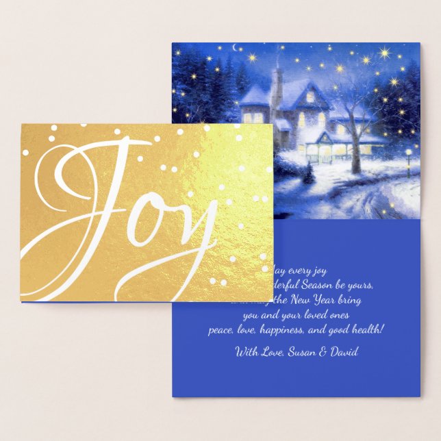 Joy. Juli Helgdag Luxury Folierat Kort (Display)