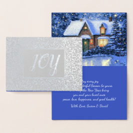 Joy. Juli Helgdag Luxury Folierat Kort