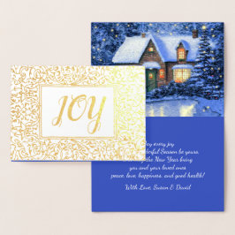 Joy. Juli Helgdag Luxury Folierat Kort