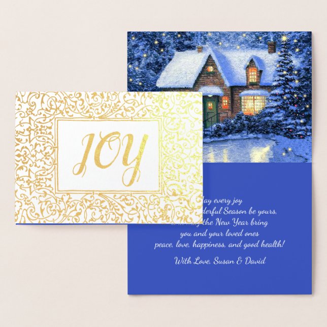 Joy. Juli Helgdag Luxury Folierat Kort (Display)