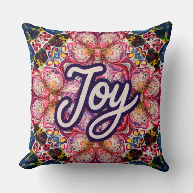 Joy Kaleidoscope Floral Pillow Kudde (Framsida)